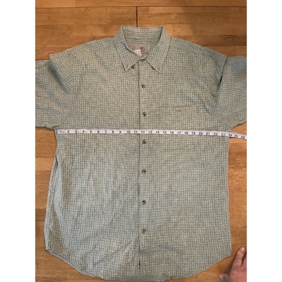 Territory Ahead Textured Shirt Mens Size XL Green Check Button Up Long Sleeve - Picture 4 of 5